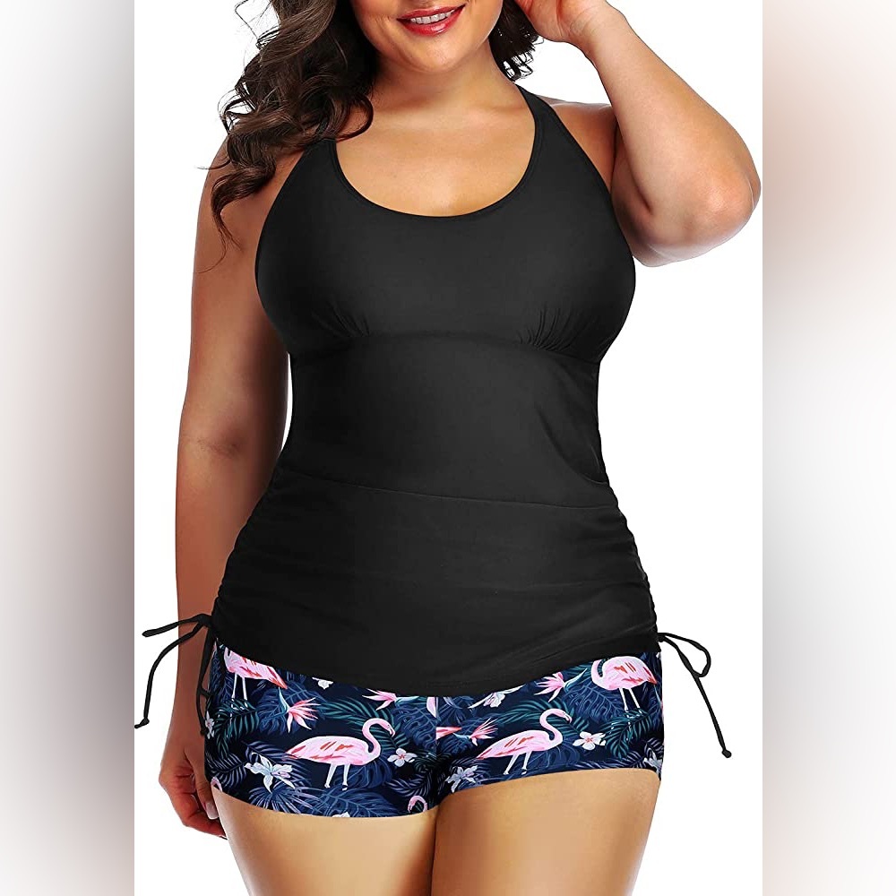 Yonique Women Tankini Swimsuit Bathing Top Swimwear